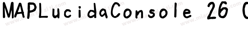 MAPLucidaConsole 26 0 3字体转换